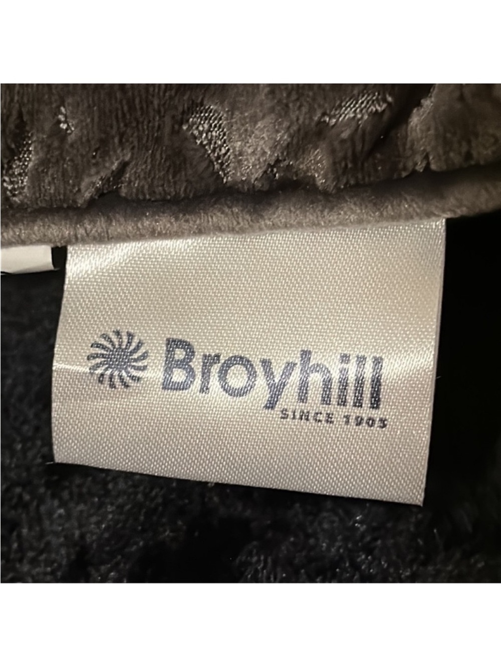 Broyhill Petals Dark Gray Lumbsr Throw Pillow~20in x 14in. x 3in. - Picture 4 of 8